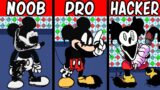 FNF Character Test | Gameplay VS Playground | Mickey Mouse | FNF NOOB vs PRO vs HACKER