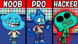 FNF Character Test | Gameplay VS Playground | Gumball World | Gumball.exe |FNF NOOB vs PRO vs HACKER