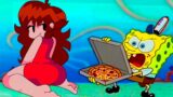 FNF Girlfriend trying to get a pizza from Spongebob | FNF Girlfriend pizza – FamyBOB