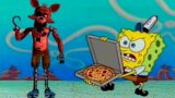 FNAF Foxy trying to get a pizza from Spongebob | FNAF Foxy sponge bob