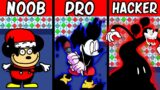 FNF Character Test | Gameplay VS Playground | Pibby Mickey Mouse | FNF NOOB vs PRO vs HACKER