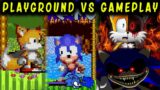 FNF Character Test  Gameplay VS Playground  dorkly sonic dorkly tails sonic exe tails exe