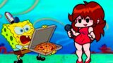FNF Girlfriend trying to get a pizza from Spongebob – Terra