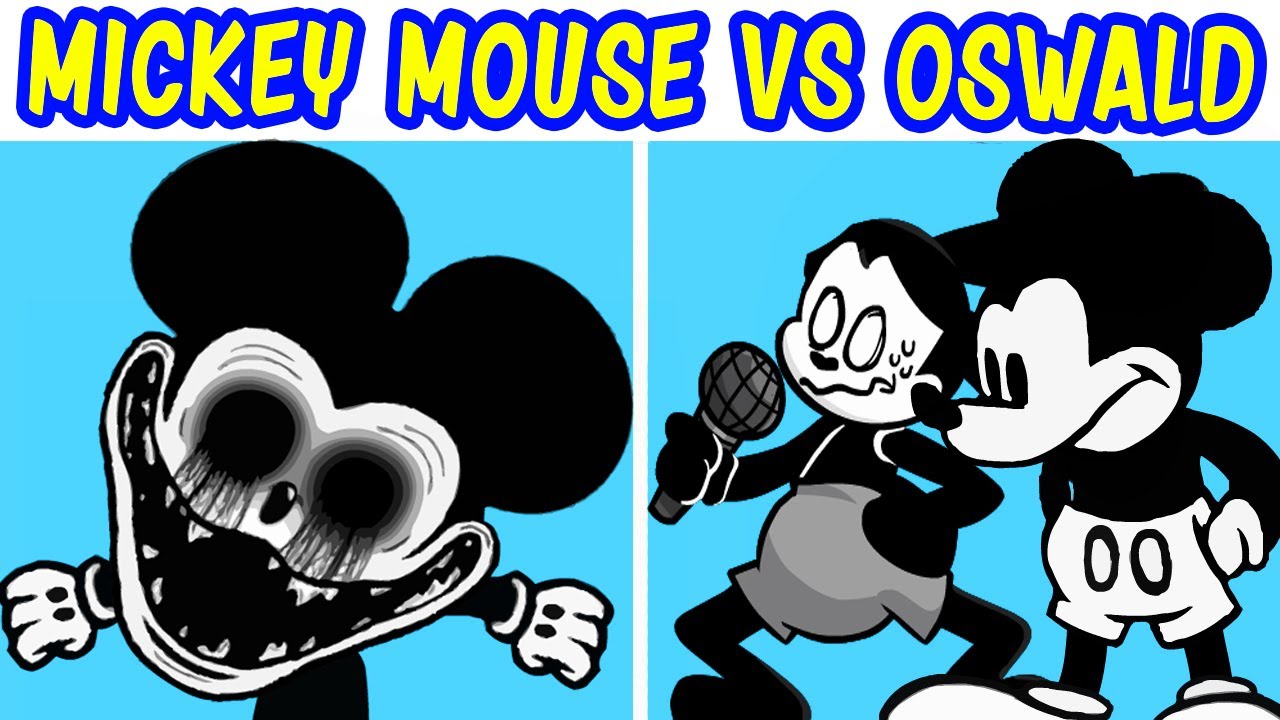 FNF Mickey Mouse Vs Bipolar Mouse | Oswald Vs Mickey Mouse ...