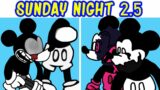 FNF Vs New Mickey Mouse | Sunday Night 2.5 New Update | Corrupted Mickey | Oswald | Mickey New Phase