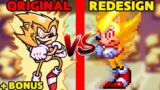 FNF': Vs Sonic.exe 2.0 – Chaos (Original VS Redesign 2) (fleetway sonic original vs fanmade + bonus)
