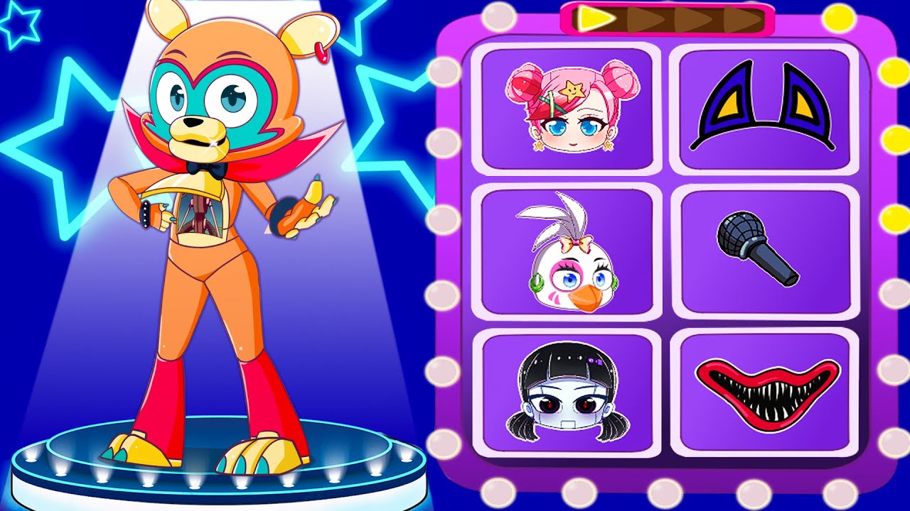 Freddy DRESS UP vs Anna x Squid Game Doll x FNAF Gacha Freddy DRESS UP vs Anna x Squid Game Doll x FNAF Gacha
