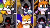 Friday Night Funkin' – Chasing but everytime it's Tails.EXE turn a Different Skin Mod is used