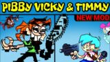 Friday Night Funkin' New New Pibby Vicky & Timmy Full Week | Come Learn With Pibby x FNF Mod