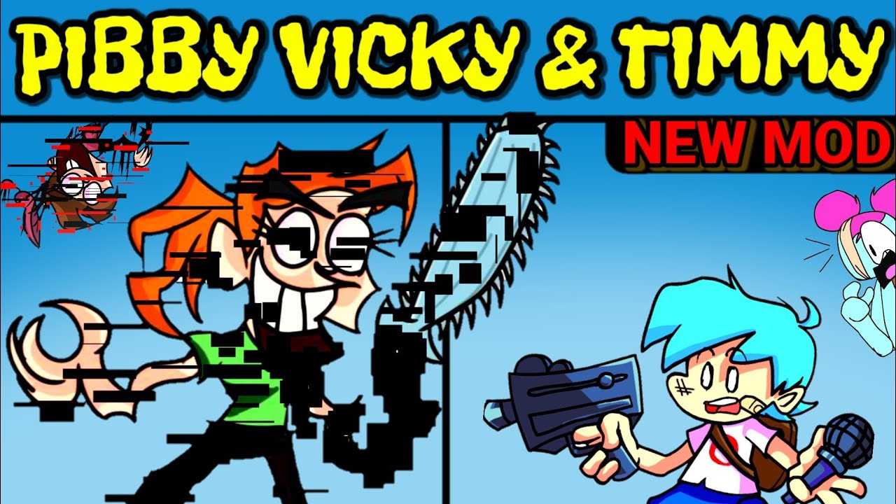 Friday Night Funkin' New New Pibby Vicky & Timmy Full Week | Come Learn ...