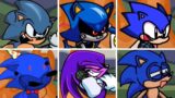 Friday Night Funkin' – Revival but everytime it's Extra-Life Sonic turn a Different Skin Mod is used
