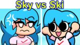 Friday Night Funkin' Sky VS Ski + Cutscenes (FNF Mod/Hard) (FanGirl Mod/Pow Sky)