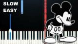 Friday Night Funkin' – V.S. Mickey Mouse – Unhappy (SLOW EASY PIANO TUTORIAL)
