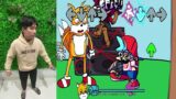 Friday Night Funkin' VS Tails Get Trolled V3 In Real Life | Sonic Shadow Knuckles (FNF Mod)