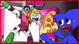 GLAMROCK CHICA vs HUGGY WUGGY JUST EAT! Poppy Playtime & Fnaf Animation