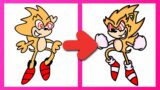 How To Draw Fleetway Super Sonic from Friday Night Funkin