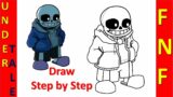How to Draw FNF UNDER TALE // Friday Night Funkin