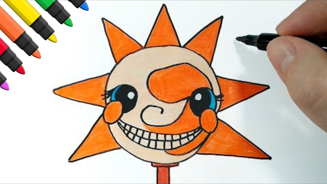 How to Draw a Sundrop from FNaF Easy Drawing a Sundrop With Me