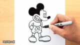 How to draw MICKEY MOUSE | Friday Night Funkin (FNF Mod)