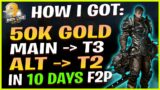 Lost Ark – How I got 50K GOLD – My Main to Tier 3 – Main alt to Tier 2 in 10 Days F2P