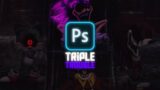 Making Triple Trouble from a Friday Night Funkin' Mod in Photoshop | Speed Edit | Sonic.exe