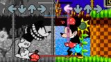 Mickey Mouse sings For Hire FNF VS Suicide Mouse Vs Craziness Injection Vs Dorkly Sonic Tails Mario