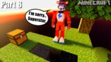 Minecraft Bedrock FNAF Survival | Glamrock Freddy BROKE The Cobblestone Generator! [Part 8]