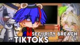 SECURITY BREACH Reacts to TikToks! | Gachaclub | FNaF | Afton family