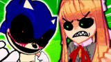 Sonic.EXE V.S Monika.EXE in Friday Night Funkin' VR – (VRChat: FNF Mods | Triple Trouble)
