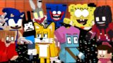 The Characters "Chasing" but everyone Sings it – Friday Night Funkin' Minecraft Animation (FNF)