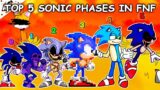 Top 5 Sonic Phases in Friday Night Funkin'