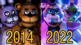 evolution of five nights at Freddy's (fnaf) game 2014 to 2022