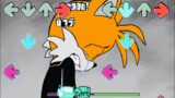 sonic becomes exe dies but friday night funkin tails cry