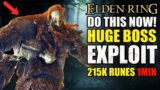 DO THIS NOW! 215K RUNES IN 1 MINUTE – LEVEL UP SUPER FAST | Elden Ring NEW Fast/Easy XP/ Fire Giant