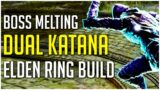 Elden Ring BOSS MELTING Dual Wield Katana Build! Elden Ring Samurai Build Guide