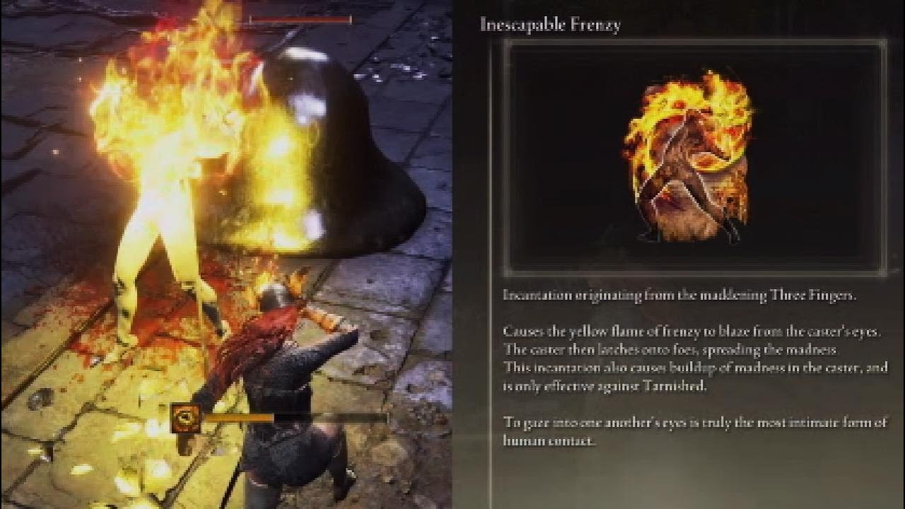 Elden Ring Inescapable Frenzy Spell Location And Demonstration Madness   Elden Ring Inescapable Frenzy Spell Location And Demonstration Madness Incantation 