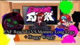 FNF React To VS Mommy Long Legs + Huggy Wuggy||Friday Night Funkin'||ElenaYT.