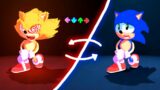 Fleetway Vs Sonic FNF 3D characters Test –  Phantasm Song Chaos Nightmare