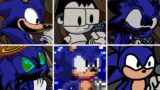 Friday Night Funkin' – Faker but everytime it's Faker Sonic turn a Different Skin Mod is used