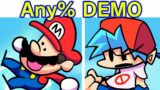 Friday Night Funkin' VS Speedrunner Mario – Any% DEMO + Animated Cutscenes (Something about FNF Mod)