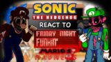 Sonic Characters React To Friday Night Funkin VS Mario Madness // MX. Mario 85’ // GCRV
