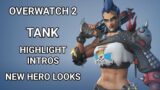 Overwatch 2 All Tank Highlight Intros with New Hero Skin Look in Overwatch Beta 2