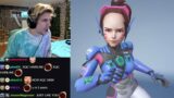 xQc is impressed by DVA's new look in Overwatch 2
