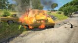 BeamNG.Drive | EP-01 | Car Crashes Fire | Car blast | Death drive gaming