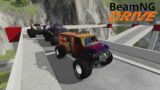 Big Monster Trucks & Cars vs DOWN OF DEATH in BeamNG.drive