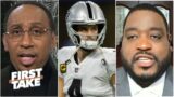 ESPN FIRST TAKE | "Raiders are most team likely to miss playoffs" – Stephen A. ROASTS Damien Woody
