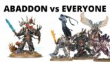 Every Warhammer 40K Faction Leader vs Abaddon the Despoiler