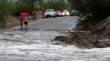 Flash Flood, Oro Valley (Tucson) AZ. Canada Del Oro Wash. July 24th, 2022