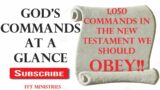 GOD'S COMMANDS AT A GLANCE WEEK # 69