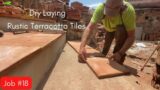Job #18 Cutting terracotta tiles to Courtyard steps